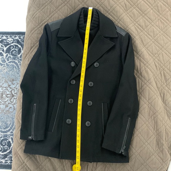 Kenneth Cole Reaction Black Wool Jacket/Peacoat size S - Picture 17 of 17